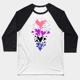 Loveheart - Genderfluid Baseball T-Shirt